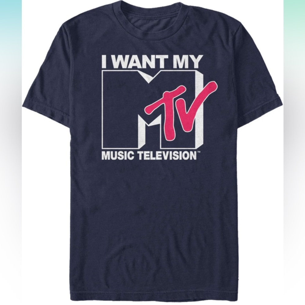 NWOT Men's MTV I Want My Music Television T-Shirt